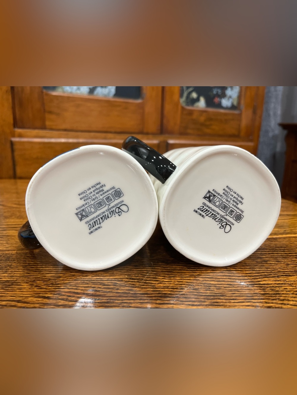 Hipster Cat & Rabbit Mug Set of 2 Novelty Animal Coffee Mugs Whimsical Funny - Picture 6 of 7